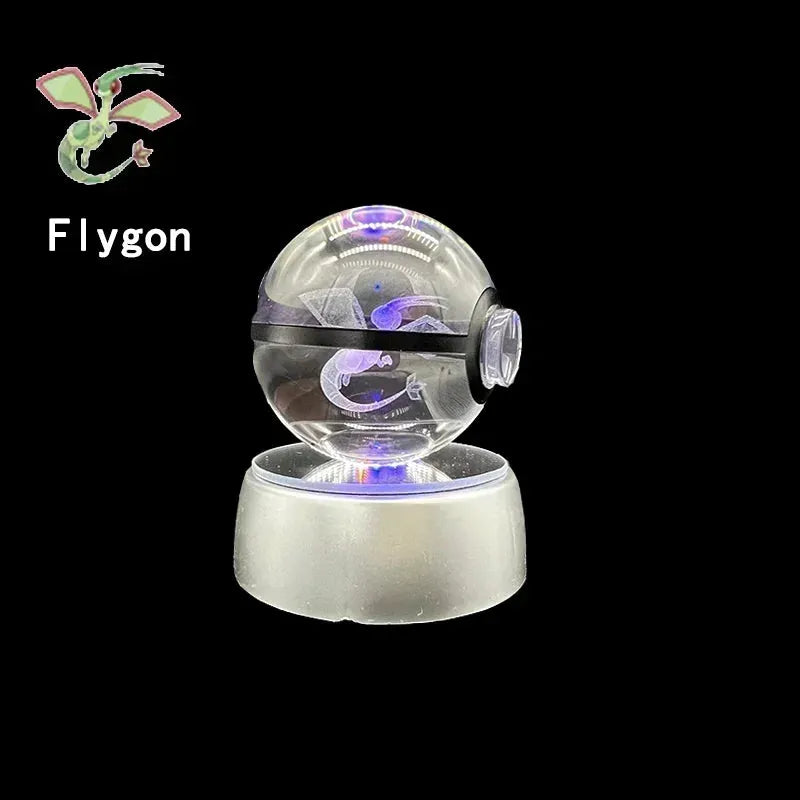 New Pokemon Multi Color Crystal Ball With LED Light Base - Dabfavshop