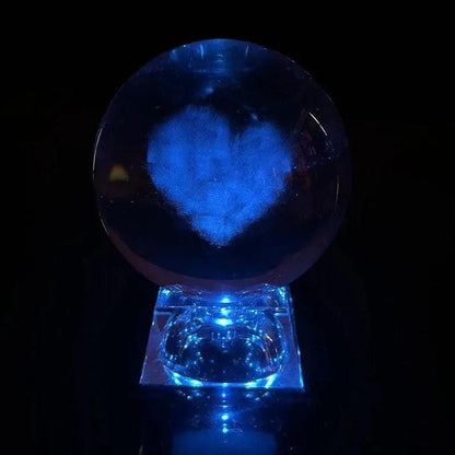 LED Crystal Ball 3D Solar System Planets Crystal Ball Glass Ball Home Decoration Valentine's Day Gift Ornament - Dabfavshop