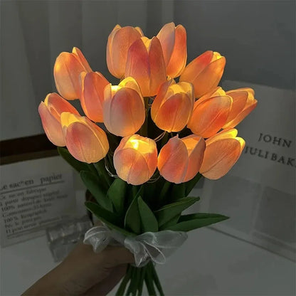 LED Tulips Artificial Flowers - 5/10pcs Bouquet - Dabfavshop