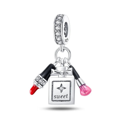 Romantic Pink Crown Perfume Bottle Charms Beads Fit Qikaola Bracelets Fine Jewelry Valentine's Day Gift Dabfavshop