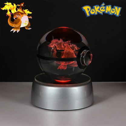 Pokemon 3D Crystal Ball Multi Color LED Light Base - Dabfavshop