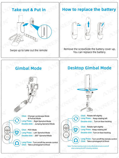 360 Rotation Following Shooting Mode Selfie Stick Tripod For Iphone - Dabfavshop