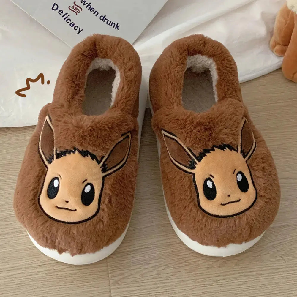 Pokémon Cotton Slippers With Velvet Insulation Anti Slip - Dabfavshop