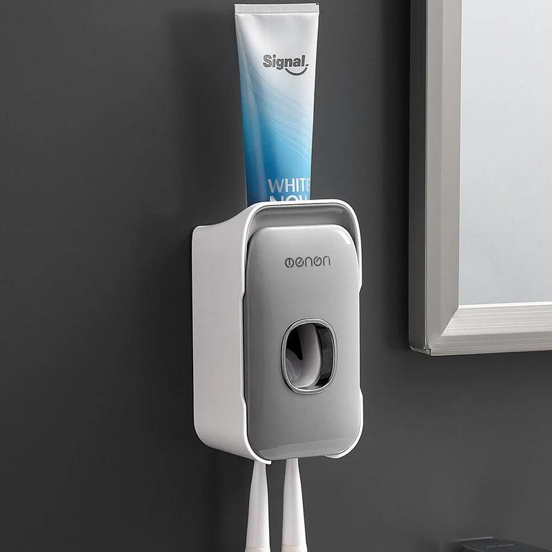 Wall Mounted Automatic Toothpaste Dispenser With Toothbrush Holder - Dabfavshop