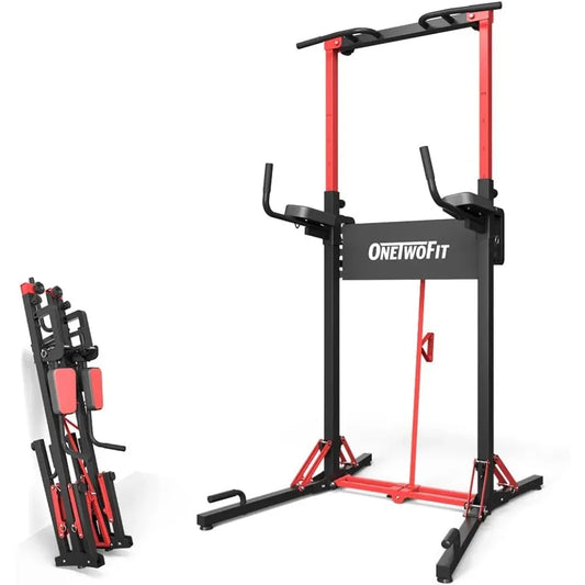 Adjustable Power Tower Pull Up Bar Station - Home Gym Must-Have - Dabfavshop