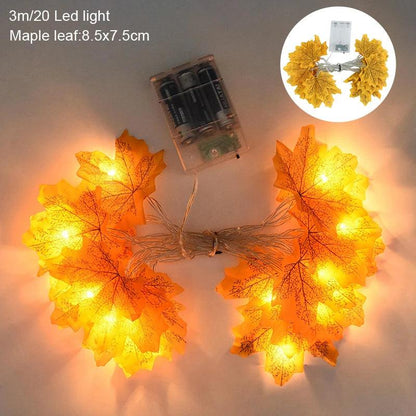 LED Autumn Maple Leaf Fairy Garland - Dabfavshop