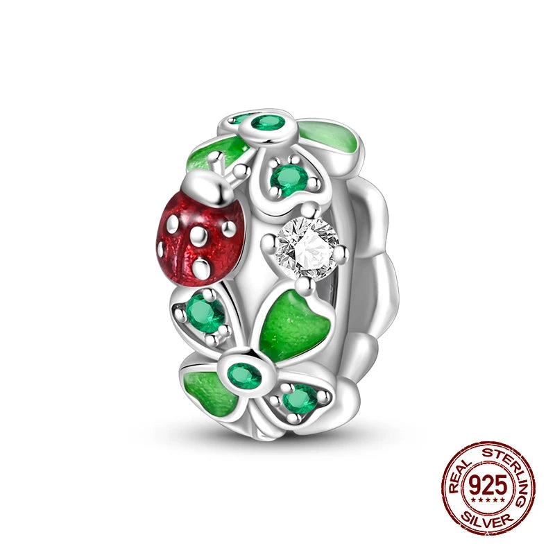 925 Silver Charms 3mm Original Bracelet Four Leaf Clover Dabfavshop
