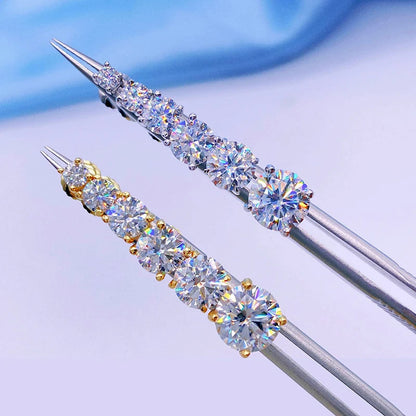 Passed Moissanite Diamond Stud Earrings for Women S925 Silver Platinum Plated Bride Wedding GRA Fine Jewelry Dabfavshop