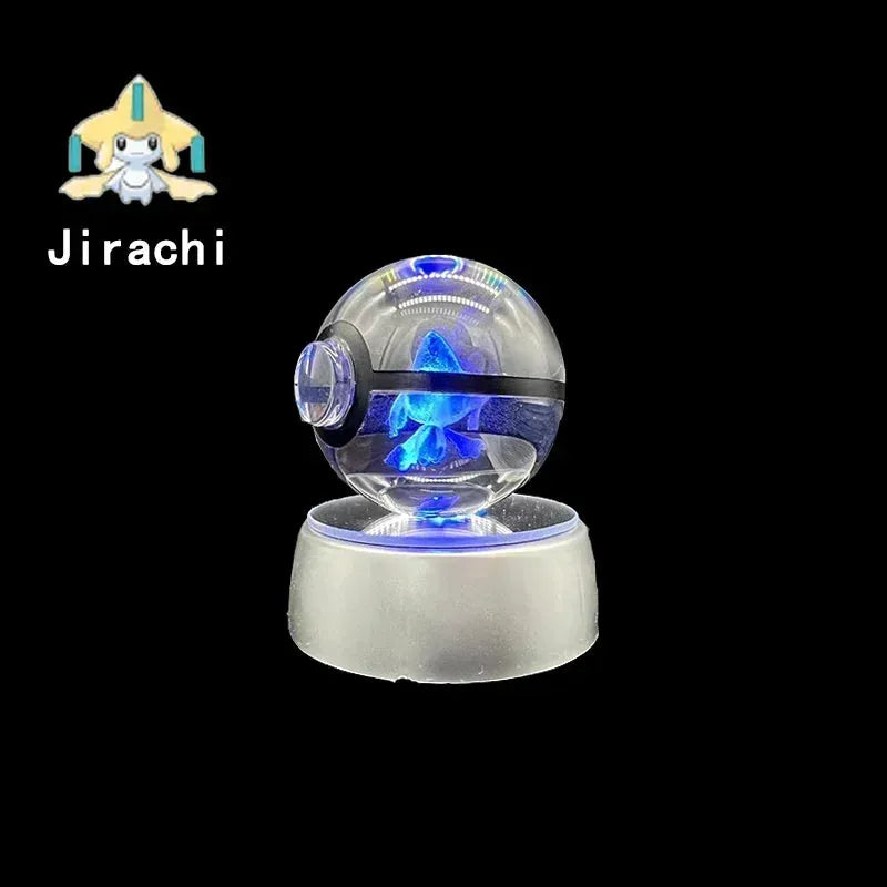 New Pokemon Multi Color Crystal Ball With LED Light Base - Dabfavshop