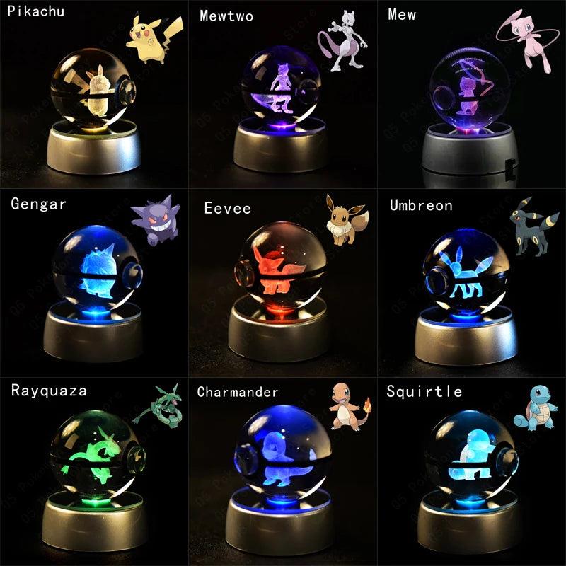 Pokémon Multi Color LED 3D Crystal Balls Collectible - Dabfavshop