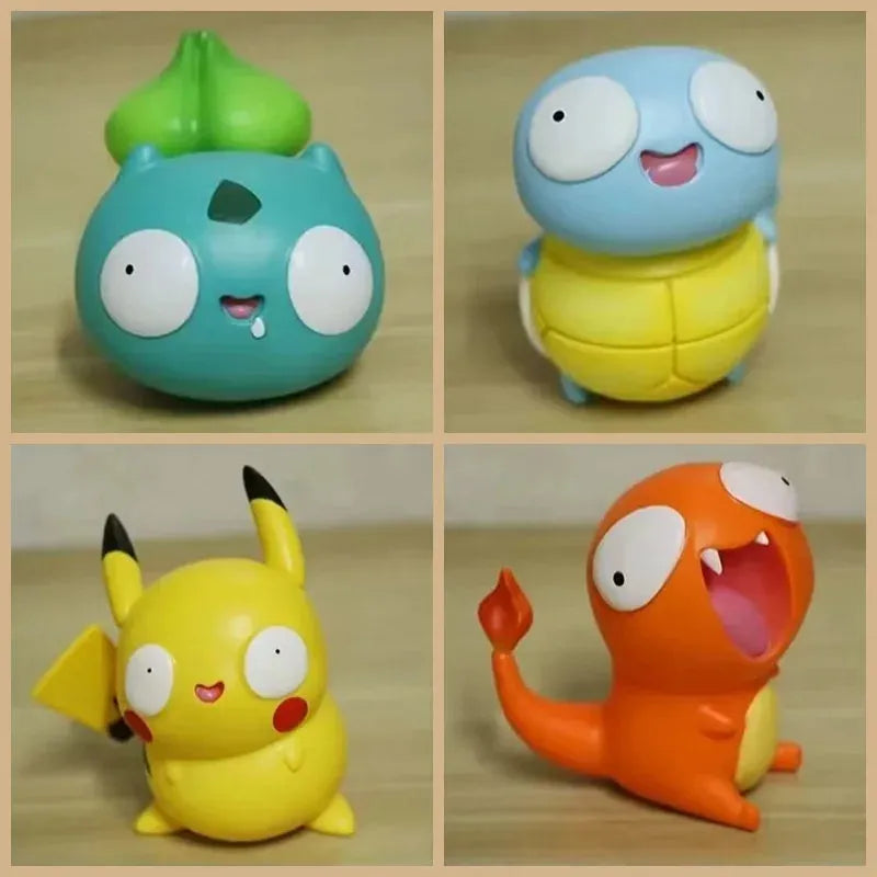 Pokémon Fool Pikachu Bulbasaur Charmander Squirtle Cute Figure Collection Model Toys - Dabfavshop