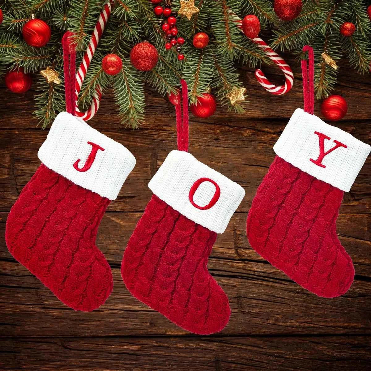 Christmas Alphabet Knitting Sock Christmas Tree Ornament