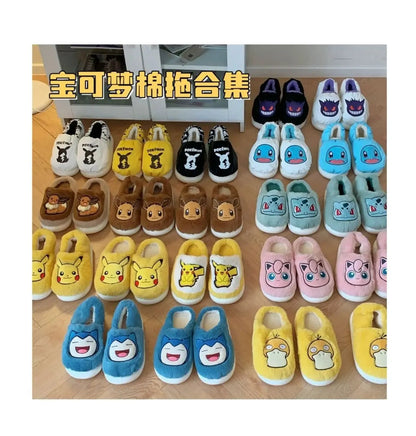 Pokémon Cotton Slippers With Velvet Insulation Anti Slip - Dabfavshop