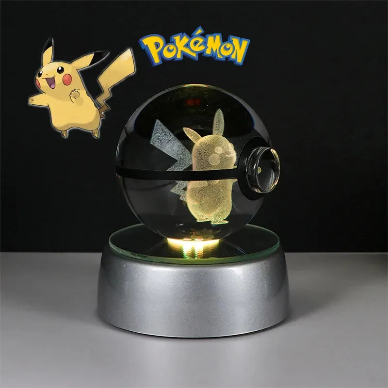 Pokemon 3D Crystal Ball Multi Color LED Light Base - Dabfavshop