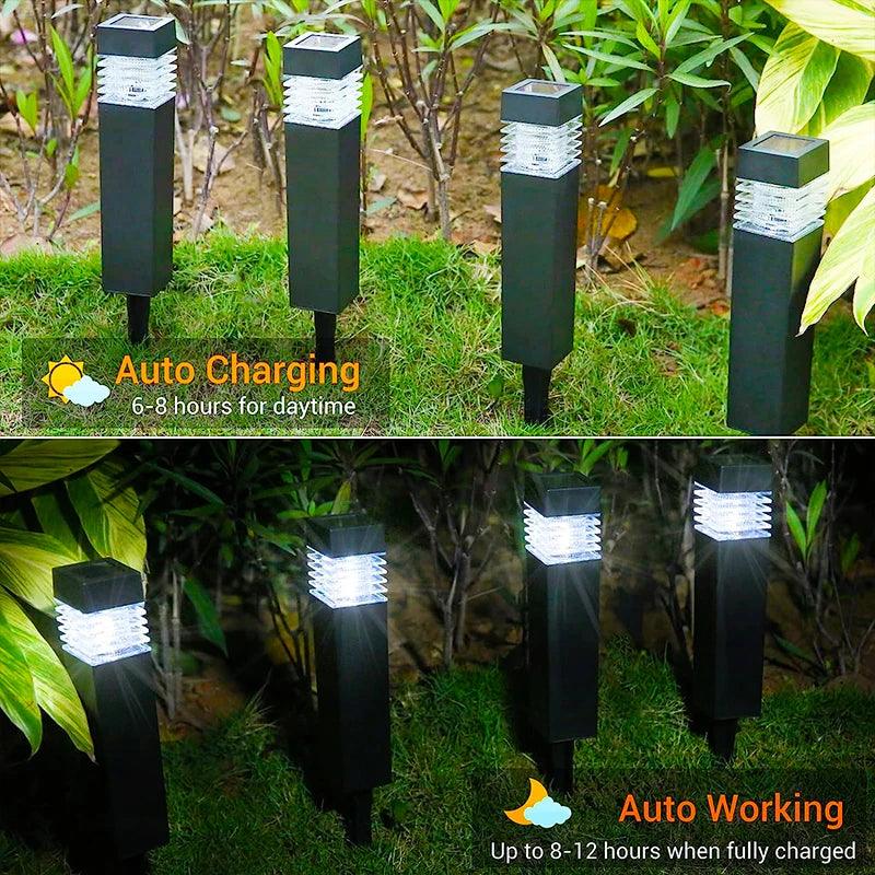 Solar Garden Path Lights - Set of 4 - Dabfavshop