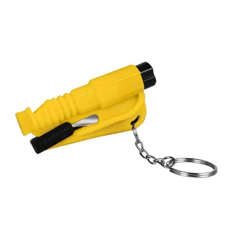 Mini Safety Hammer Car Emergency Rescue Kit Key Chain Knife Life Saving Seat Belt Cutter Window Breaker Glass