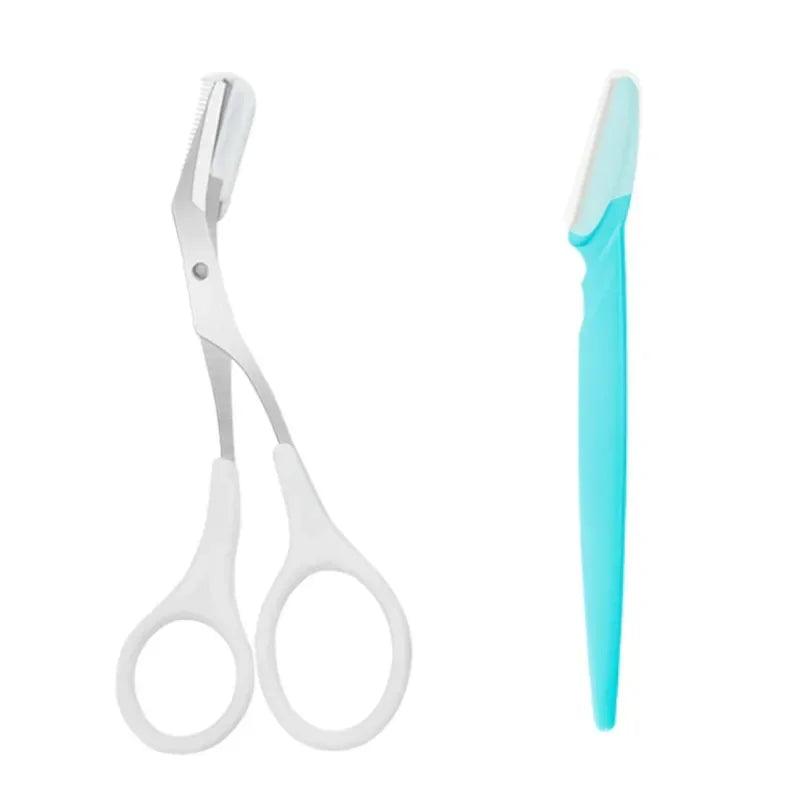 Stainless Steel Eyebrow Trimmer Scissors - Dabfavshop