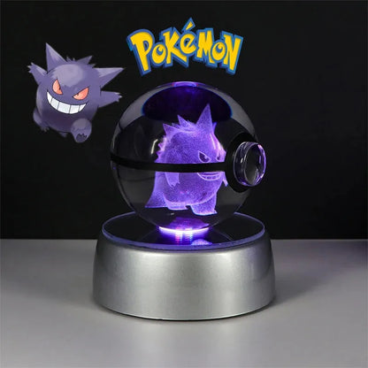 Pokemon 3D Crystal Ball Multi Color LED Light Base - Dabfavshop