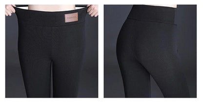 High Waist Women Lamb Fleece Leggings - Dabfavshop