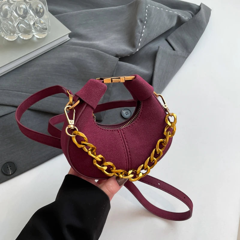 LEFTSIDE Mini PU Leather Saddle Shoulder Bag for Women 2024 Winter New Trend Y2K Handbags and Purses Females Crossbody Bags Dabfavshop
