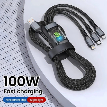 Transparent 3-in-1 Super Fast Charging Cable - Dabfavshop