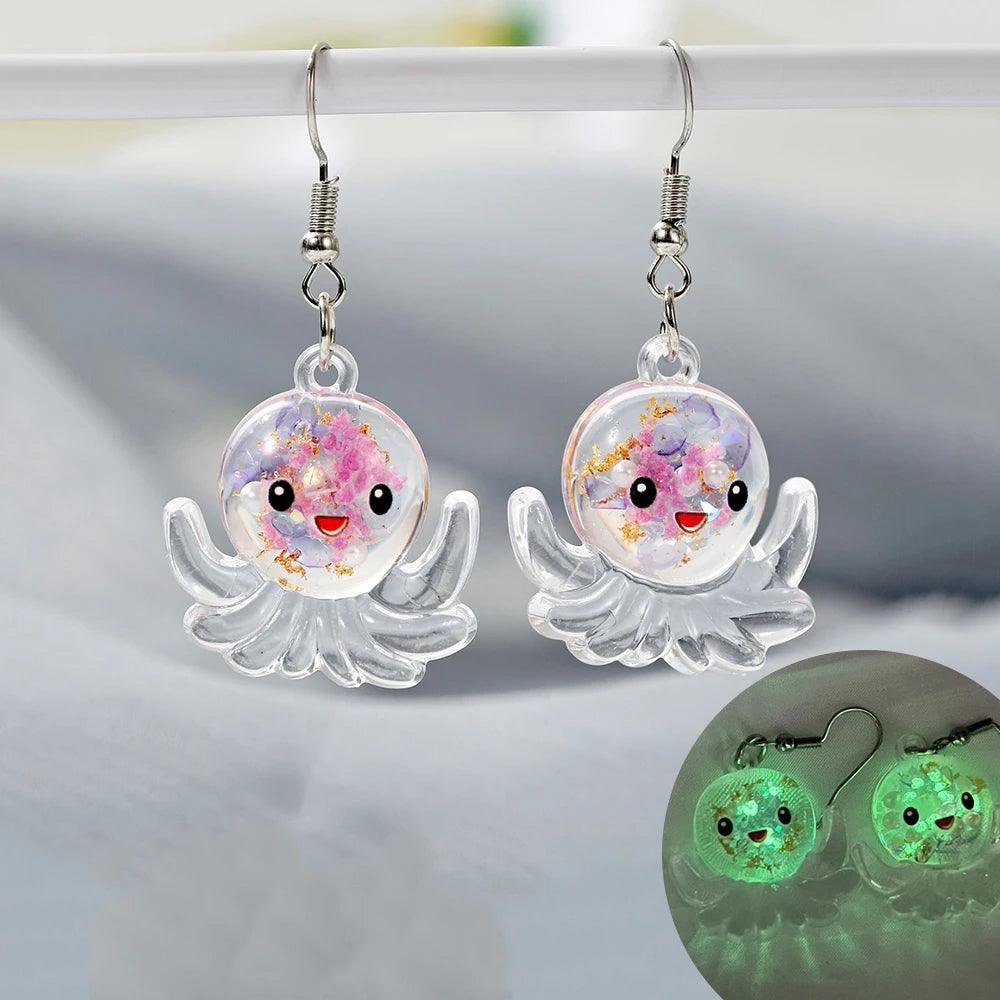 Glow In The Dark Ghost In Bottle Earrings - Dabfavshop