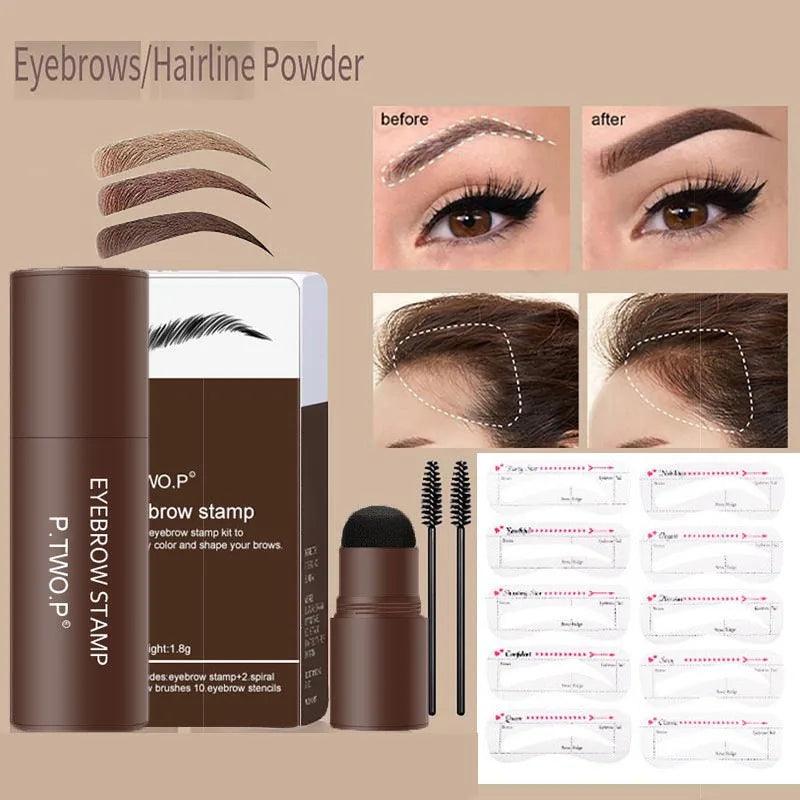 Complete Eyebrow Powder Stamp Shaping Kit - Dabfavshop