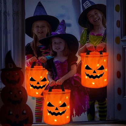 LED Light Halloween Trick or Treat Bucket Pumpkin - Dabfavshop