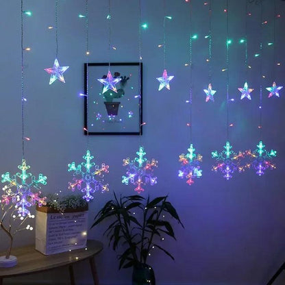 Solar Moon Star LED Curtain Lights - Dabfavshop