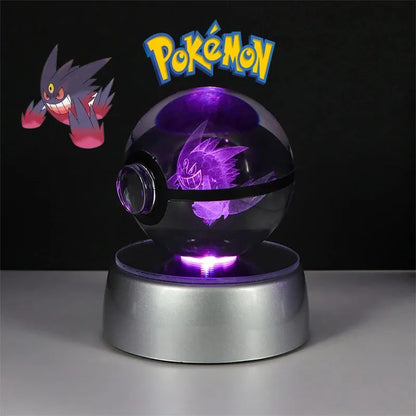 Pokemon 3D Crystal Ball Multi Color LED Light Base - Dabfavshop