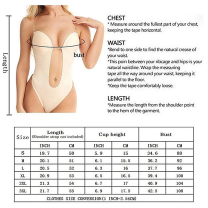 Sexy Bodysuit Corset Backless Deep Invisible Shaper - Dabfavshop