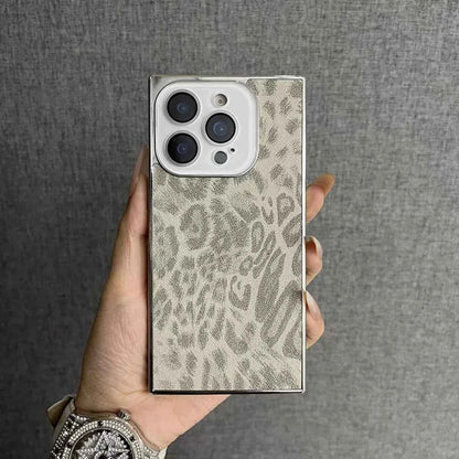 Luxury Leopard Pattern Matte Armor Phone Case For iPhones