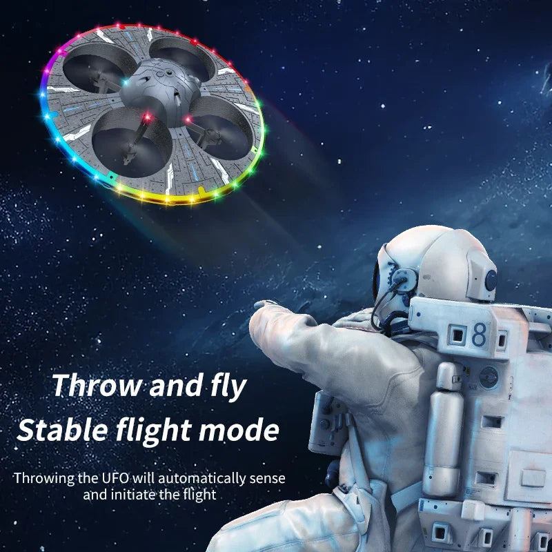 Drone For Obstacle Avoidance Remote Control Dazzling Alien UFO Lighting Controllable HD Camera Dabfavshop