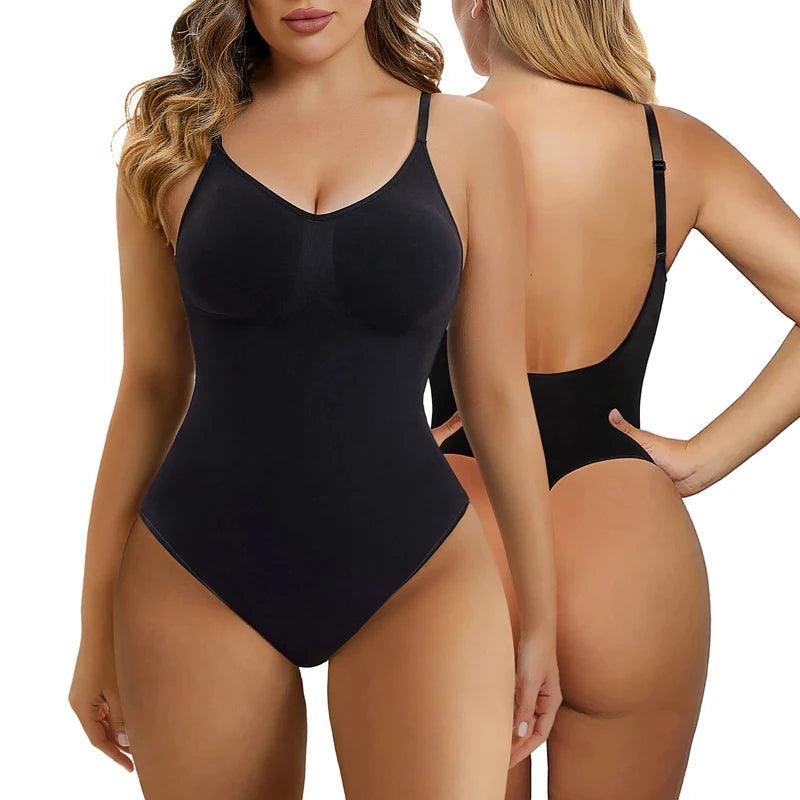 Backless Bodysuit For Women Tummy Control Shapewear Broadcloth - Dabfavshop