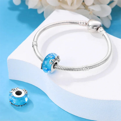Colorful Flower Murano Glass Charm Fit Original Bracelet Necklace Heart 925 Sterling Silver Murano Glass Fine Jewelry Dabfavshop