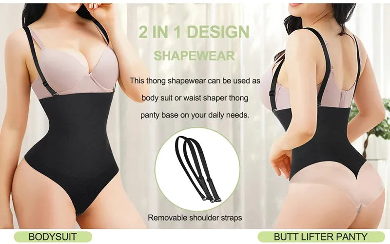 Women Underbust Thong Bodysuit Shapewear - Dabfavshop