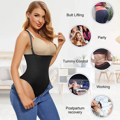 Women Underbust Thong Bodysuit Shapewear - Dabfavshop