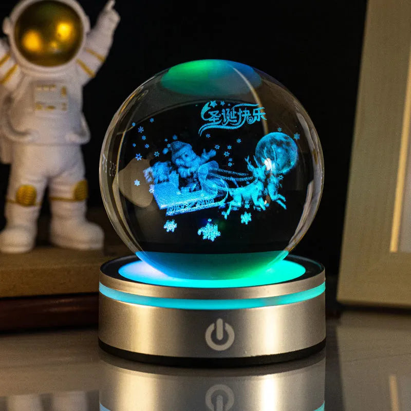 3D Crystal Ball Night Lamp - Home Decor & Gifts - Dabfavshop