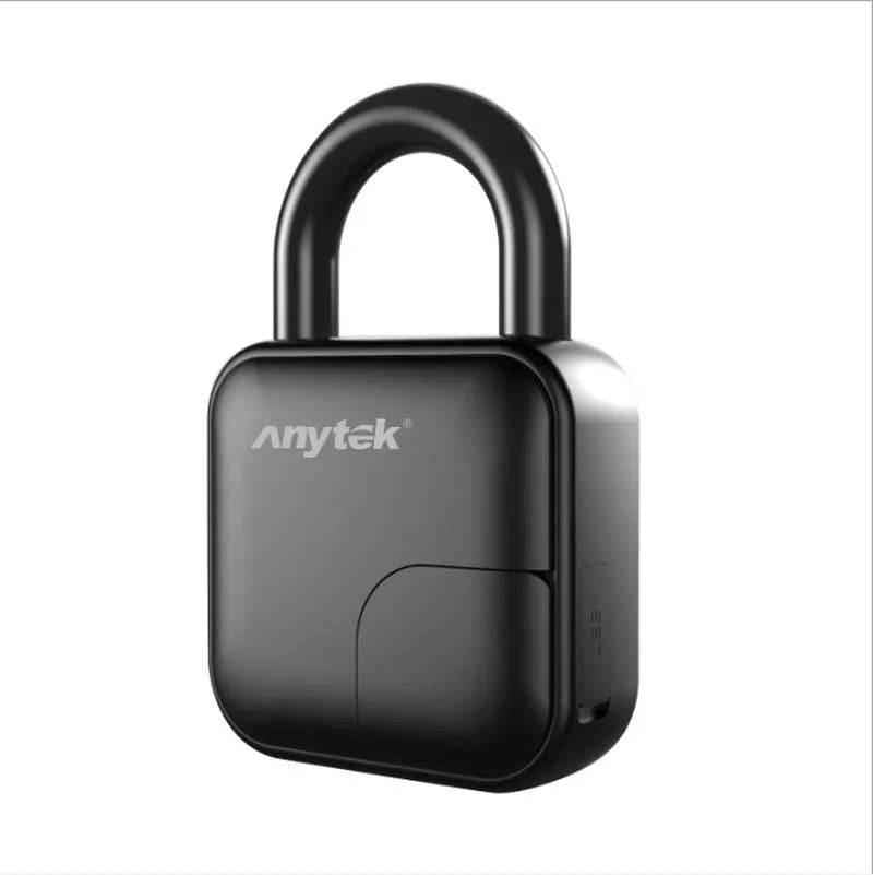 Anytek waterproof fingerprint padlock with sleek design for secure access and convenience