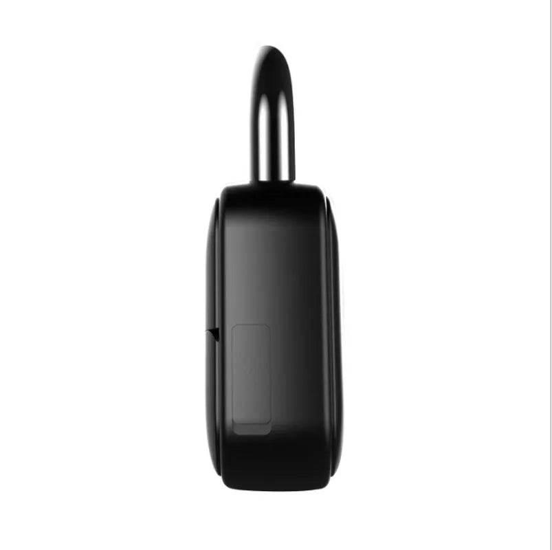 Dabsfavshop waterproof fingerprint padlock in sleek black design for secure access