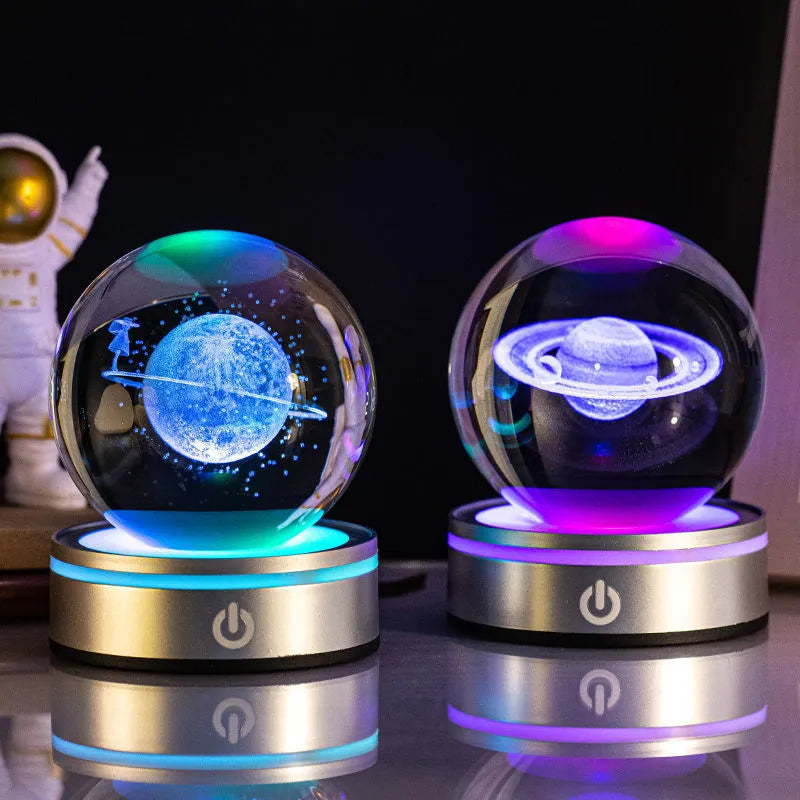 3D Crystal Ball Night Lamp - Home Decor & Gifts - Dabfavshop