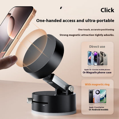 Foldable Magnetic Vacuum Car Phone Holder Foldable Suction Cup With Suction Cup Hands-Free Navigation For Smart Phone Dabfavshop