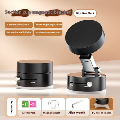 Foldable Magnetic Vacuum Car Phone Holder Foldable Suction Cup With Suction Cup Hands-Free Navigation For Smart Phone Dabfavshop