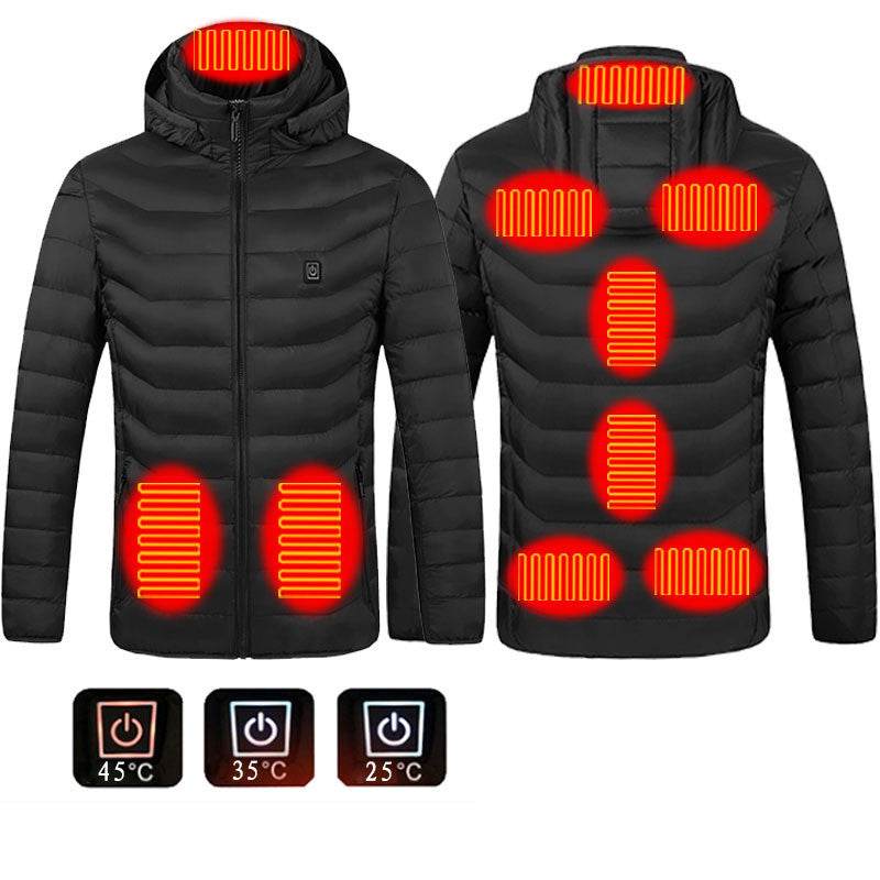 USB Electric Heated Jacket, 3+2 Heating Zone Cover The Upper Body - Dabfavshop