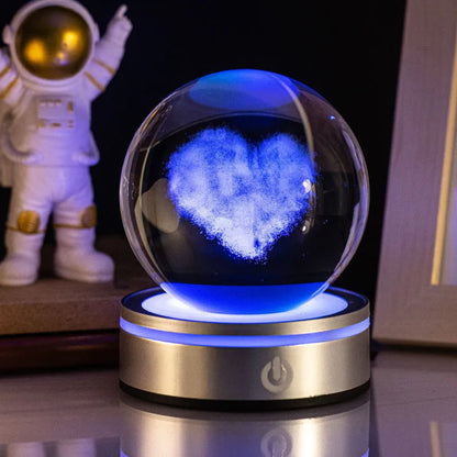 3D Crystal Ball Night Lamp - Home Decor & Gifts - Dabfavshop