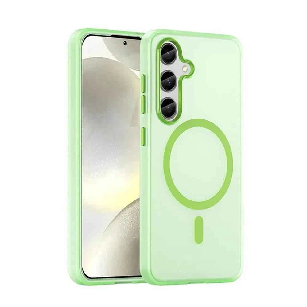 Light Green Samsung Galaxy shockproof case with MagSafe compatibility for added protection