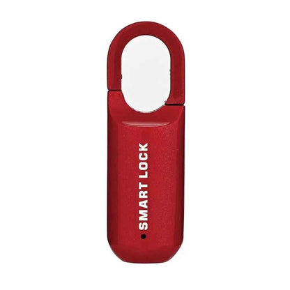 Red fingerprint padlock for lockers with smart locking mechanism for enhanced security